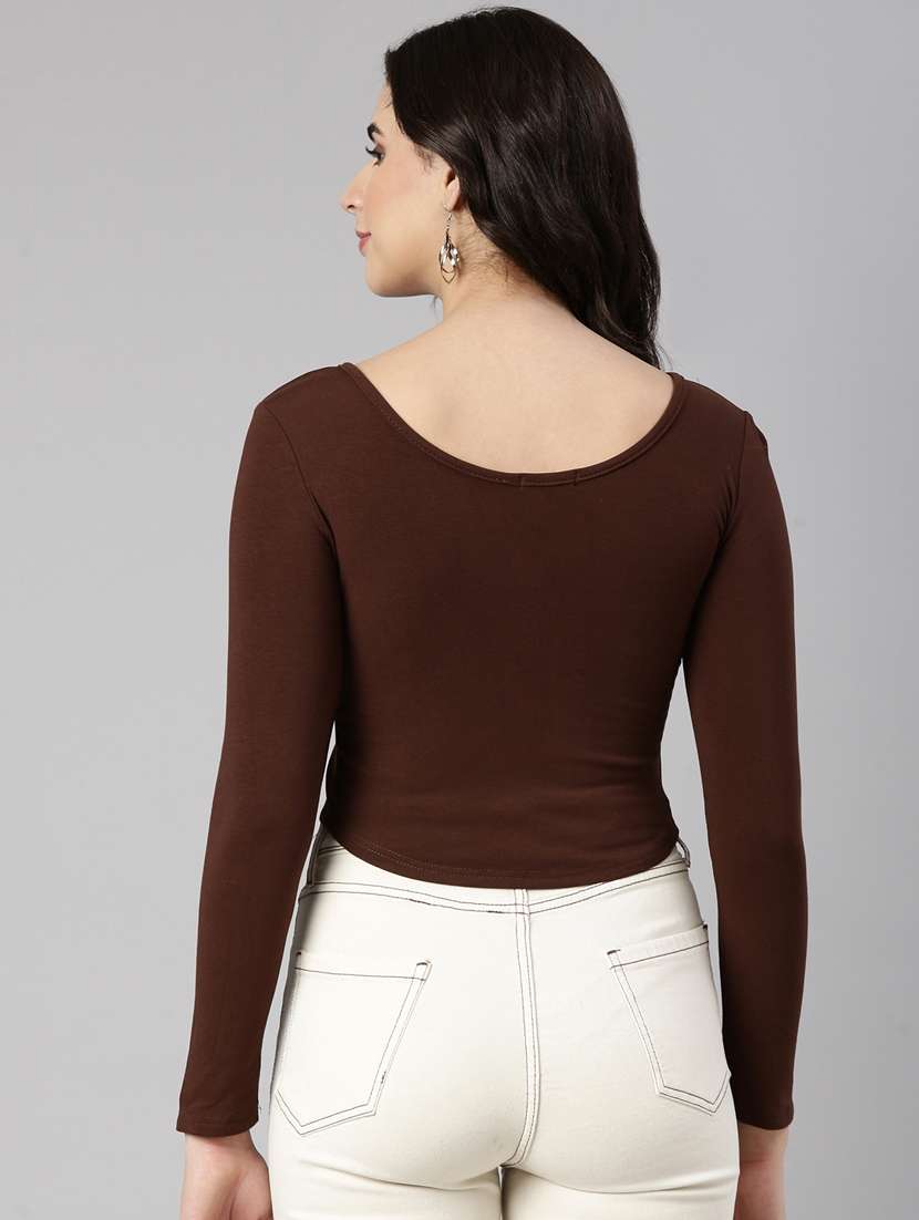 women solid color regular top - 21023639 -  Standard Image - 3