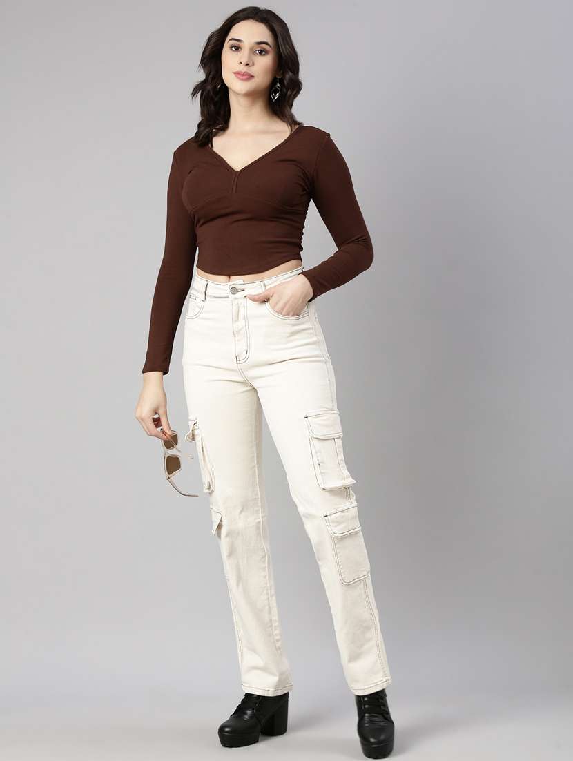 women solid color regular top - 21023639 -  Standard Image - 5