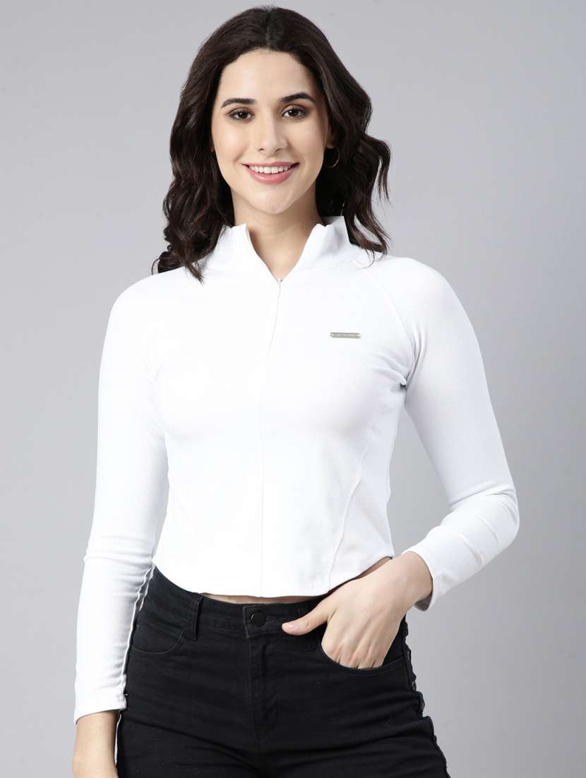 women solid color regular top