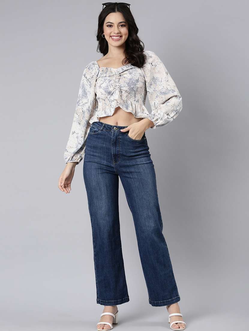 women abstract printed peplum top - 21023644 -  Standard Image - 5