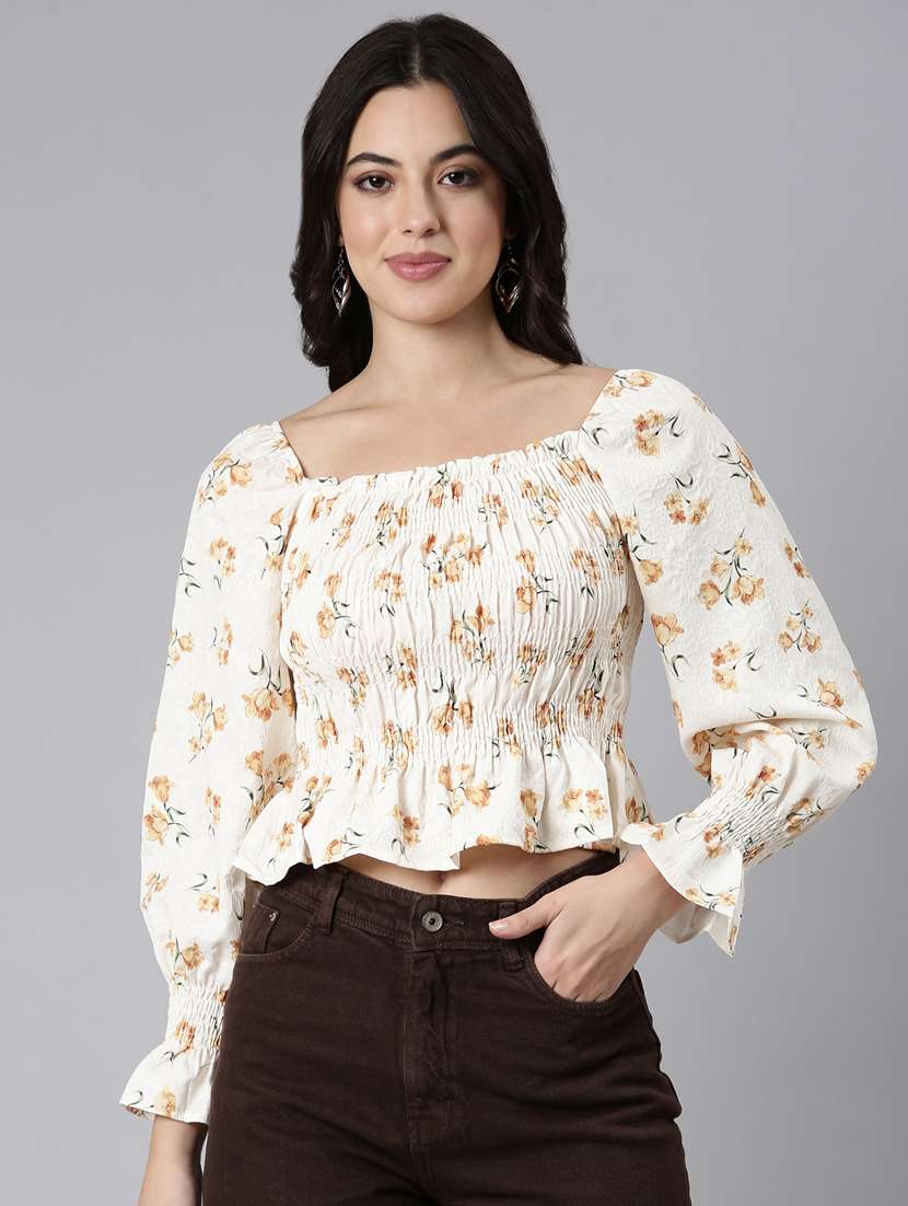 women floral printed peplum top - 21023648 -  Zoom Image - 0