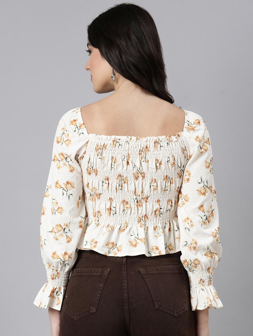 women floral printed peplum top - 21023648 - Standard Image - 3