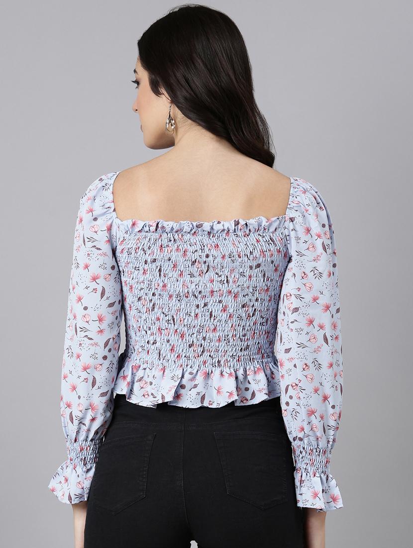 women floral printed peplum top - 21023649 - Standard Image - 3