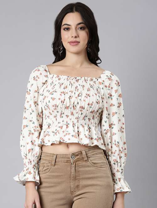 women floral printed peplum top - 21023656 -  Standard Image - 0