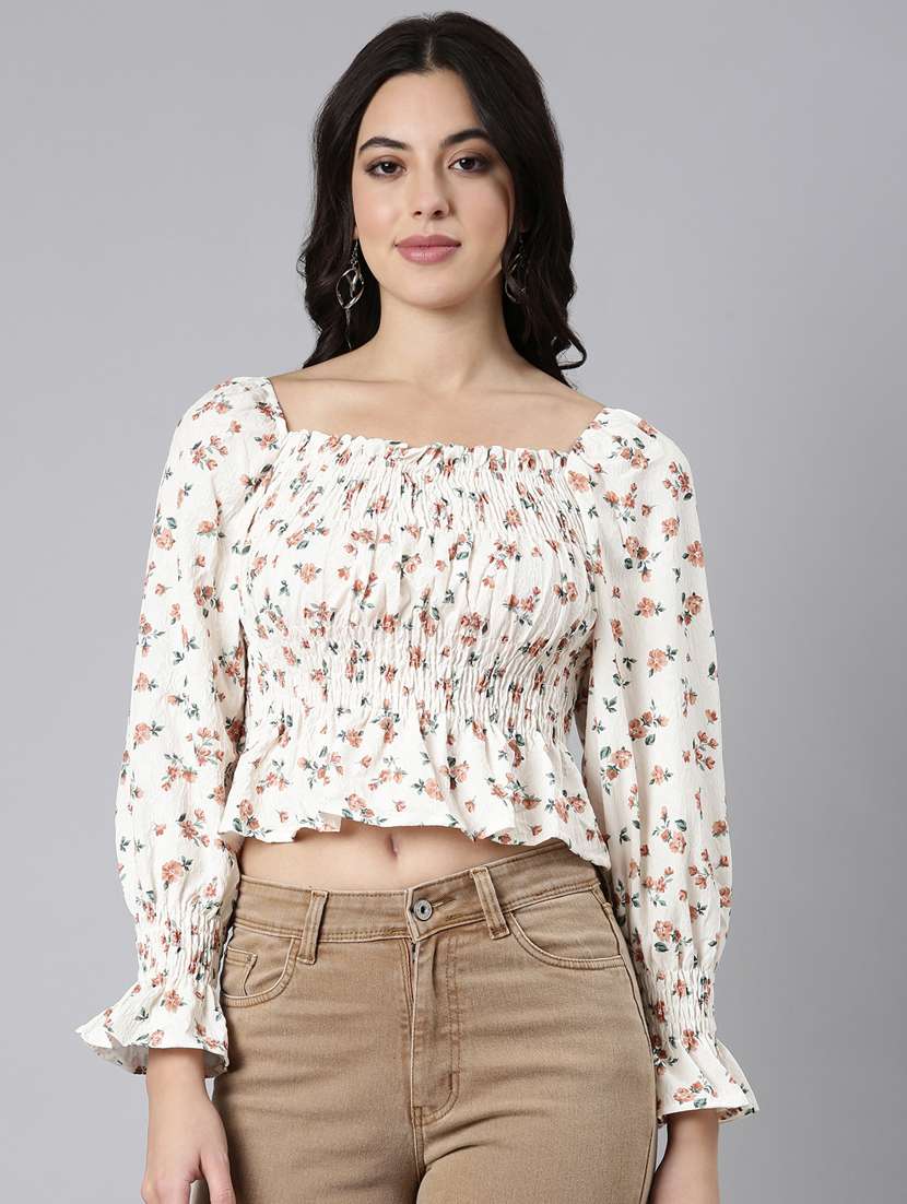 women floral printed peplum top - 21023656 -  Zoom Image - 0