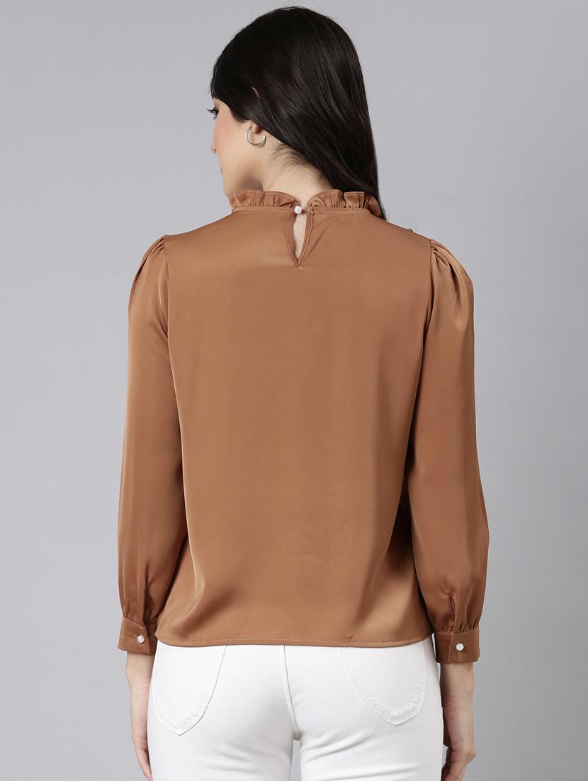 women solid color regular top - 21023658 - Standard Image - 3