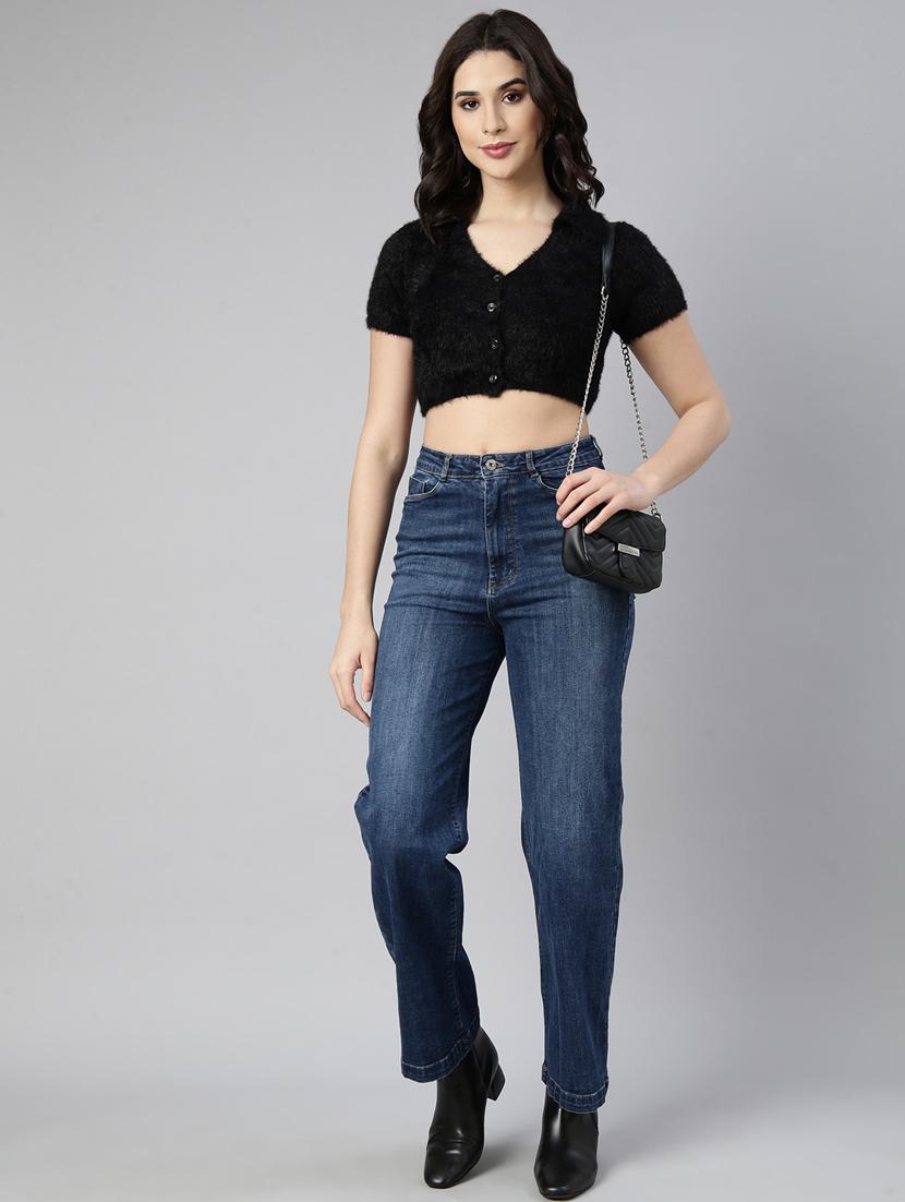 women solid color crop top - 21023701 - Standard Image - 5