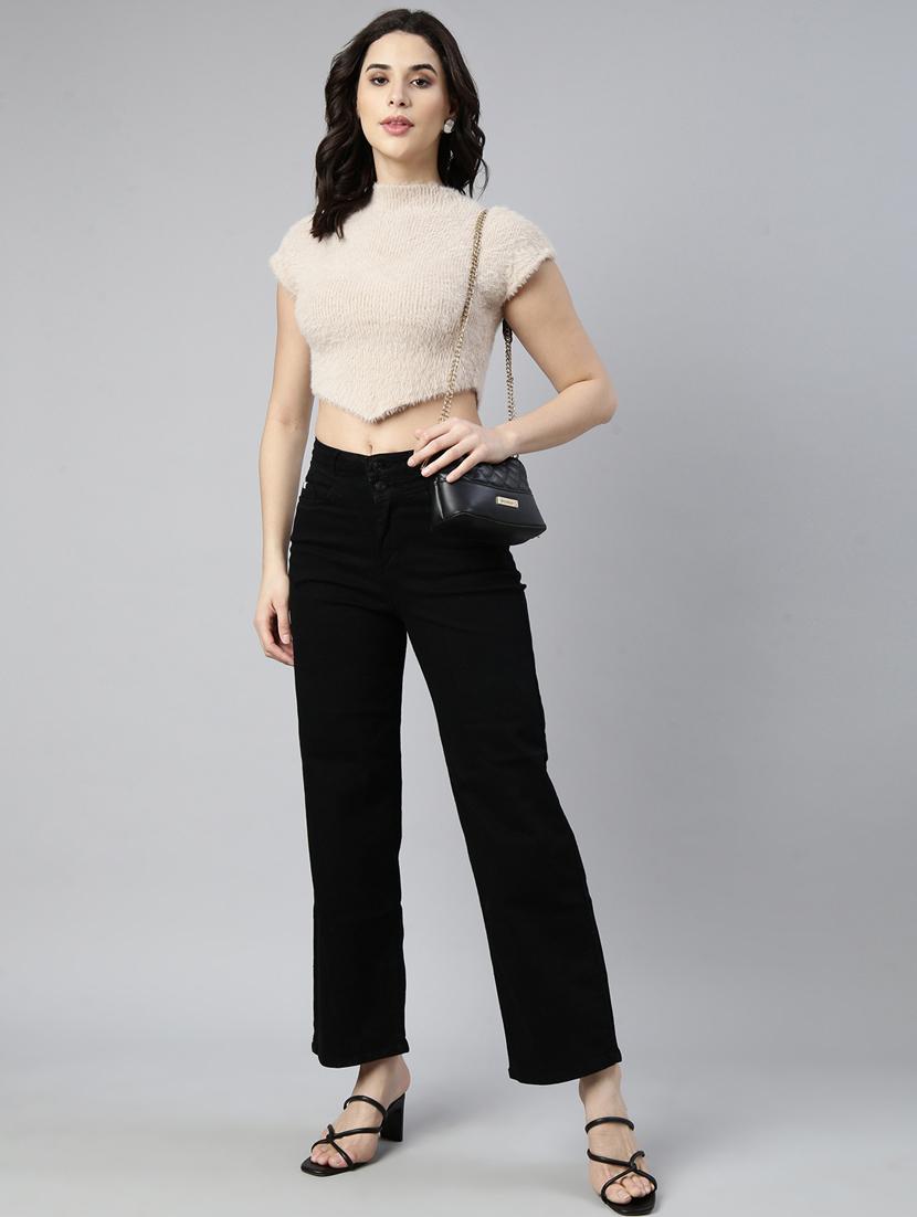women solid color crop top - 21023705 - Standard Image - 5
