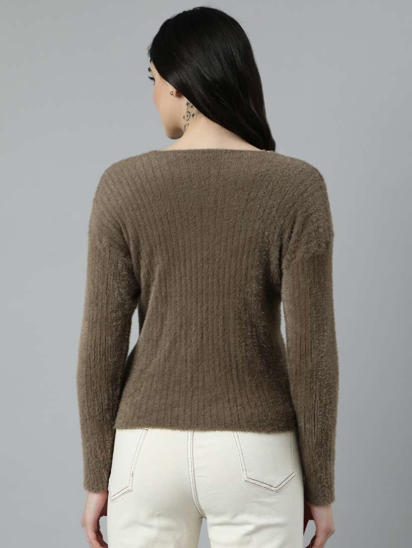 women solid color regular top - 21023710 - Standard Image - 3