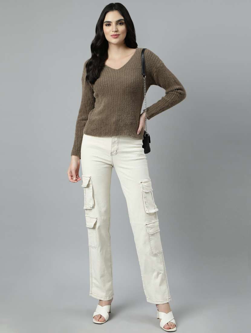 women solid color regular top - 21023710 - Standard Image - 5