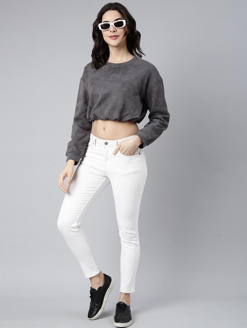 women solid color blouson top - 21023724 - Standard Image - 5