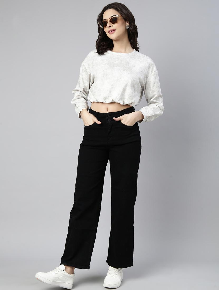 women solid color blouson top - 21023725 - Standard Image - 5