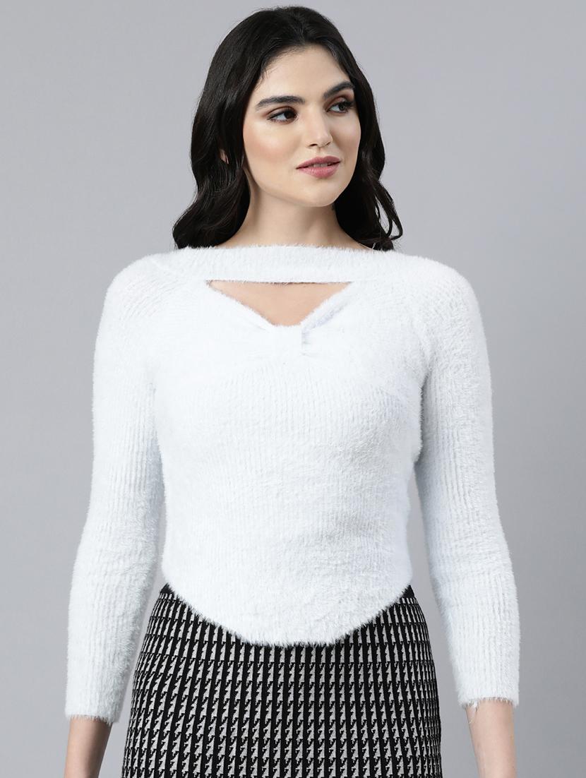 white  acrylic regular top - 21023746 -  Zoom Image - 0