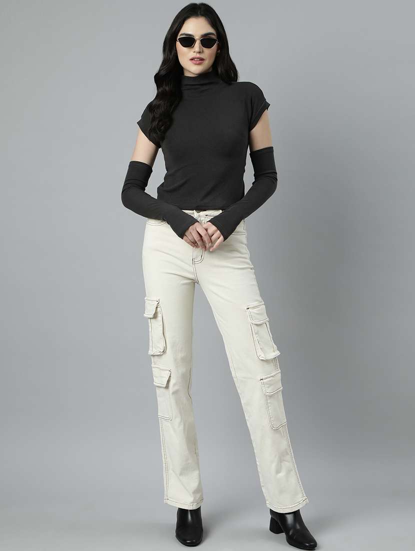 women solids short sleeves top with arm sleeves - 21023797 -  Standard Image - 5