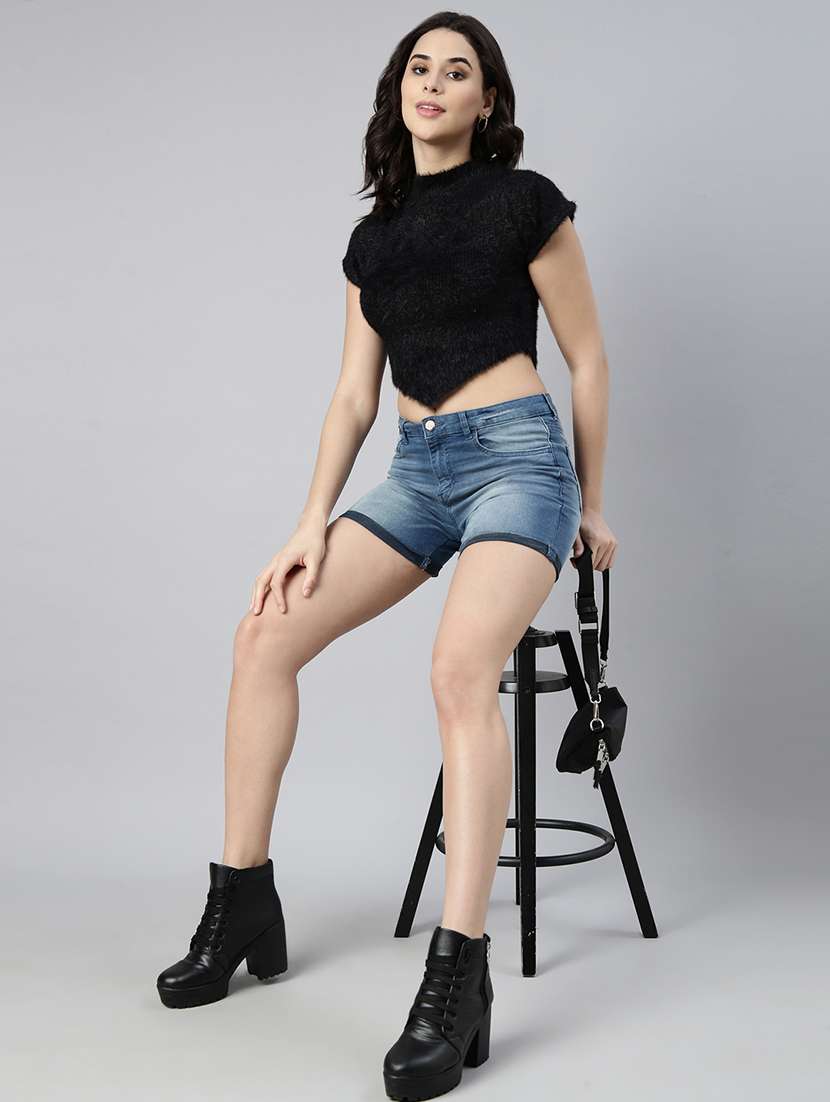 black acrylic crop top - 21023806 -  Standard Image - 5