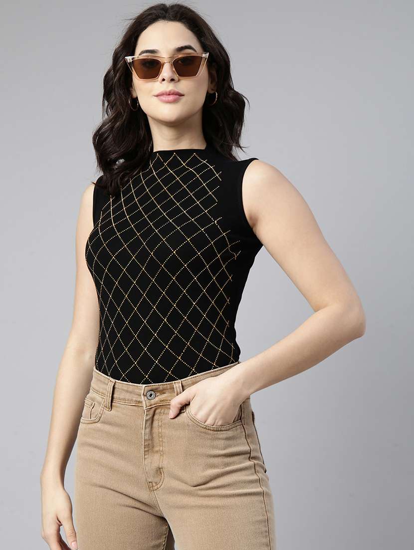 women black embellished sleeveless top - 21023828 -  Standard Image - 3