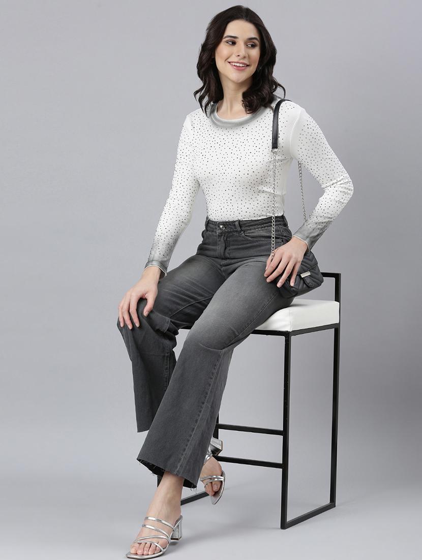women white embellished long sleeves top - 21023834 - Standard Image - 5
