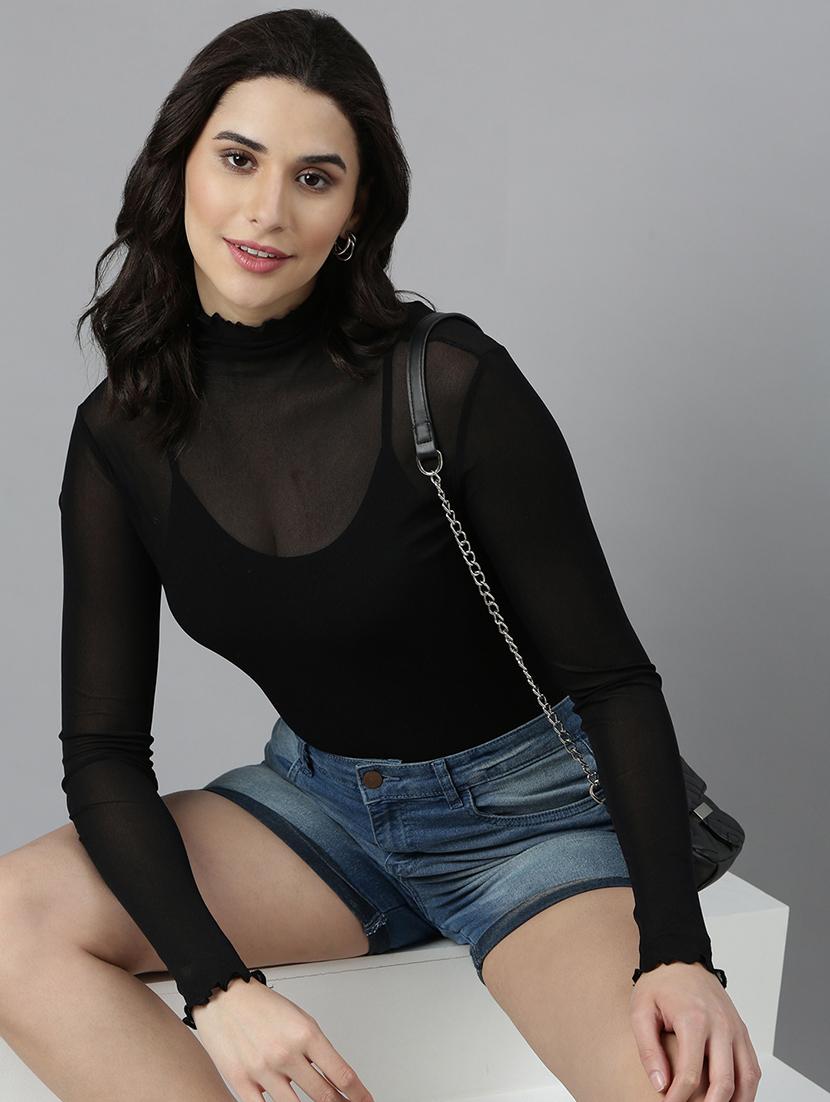 black net regular top - 21023841 - Standard Image - 3