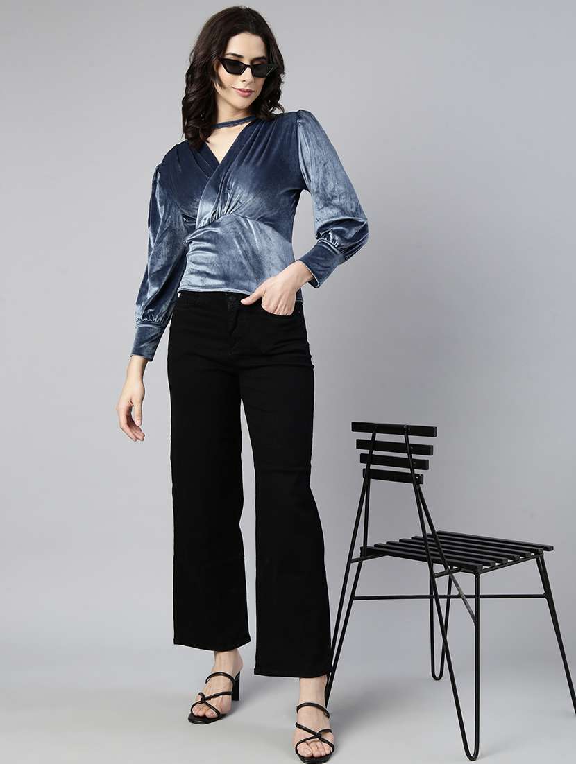 blue velvet regular top - 21023845 -  Standard Image - 5