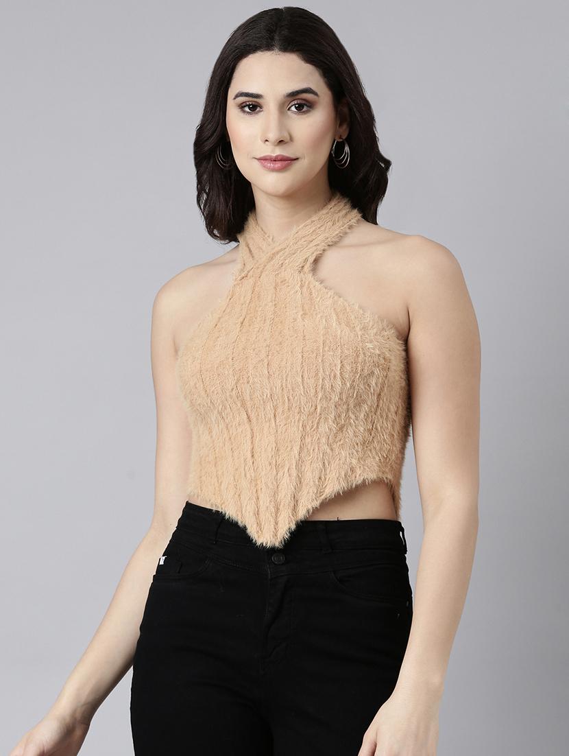 mustard acrylic crop top - 21023852 - Zoom Image - 0