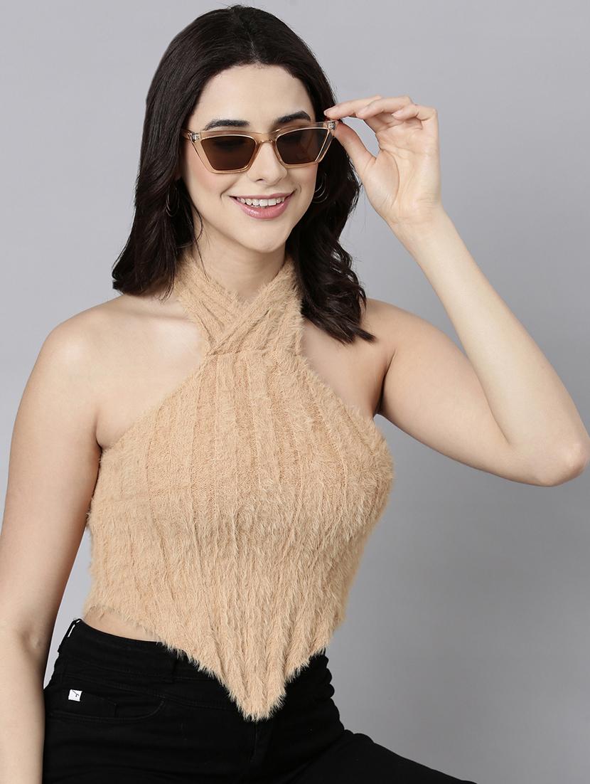 mustard acrylic crop top - 21023852 - Standard Image - 3