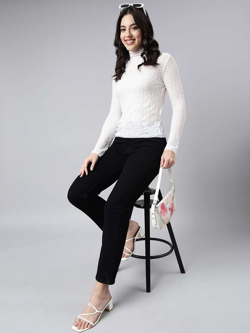 women white solids long sleeves top - 21023871 -  Standard Image - 5