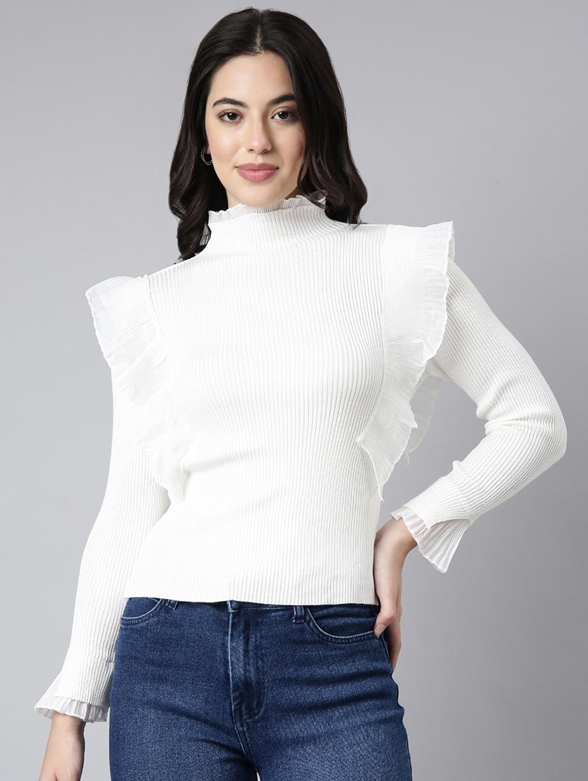 off white acrylic regular top - 21023874 -  Zoom Image - 0