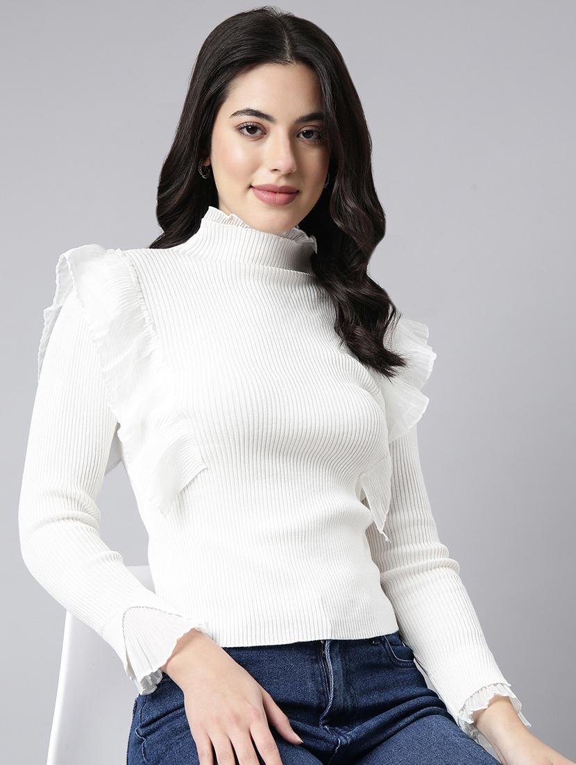 off white acrylic regular top - 21023874 - Standard Image - 3