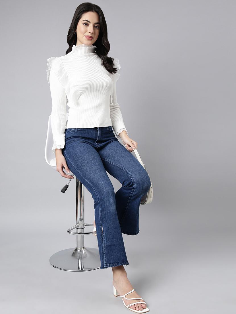 off white acrylic regular top - 21023874 - Standard Image - 5