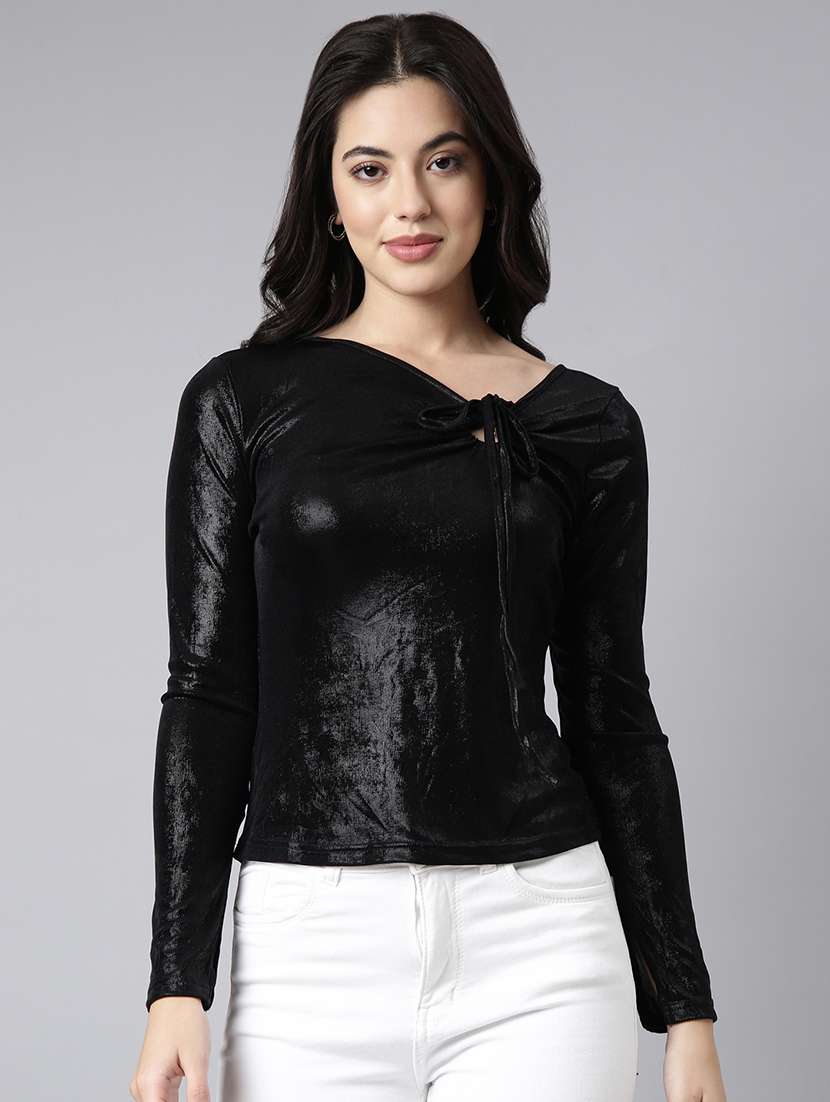 black nylon regular top