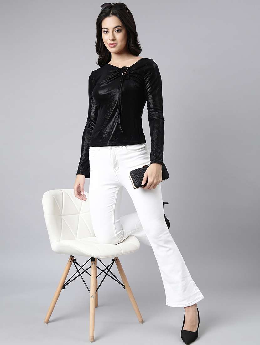 black nylon regular top - 21023884 -  Standard Image - 5
