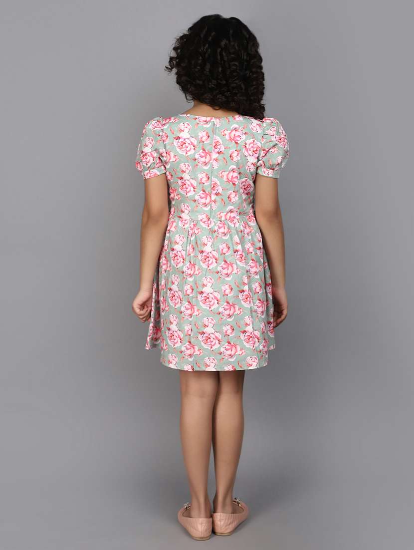 girls round neck printed frock - 21023936 -  Standard Image - 3
