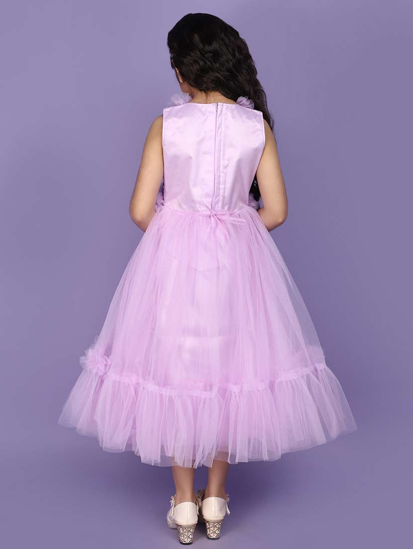 girls lavender sequins detailed frock - 21023976 -  Standard Image - 3