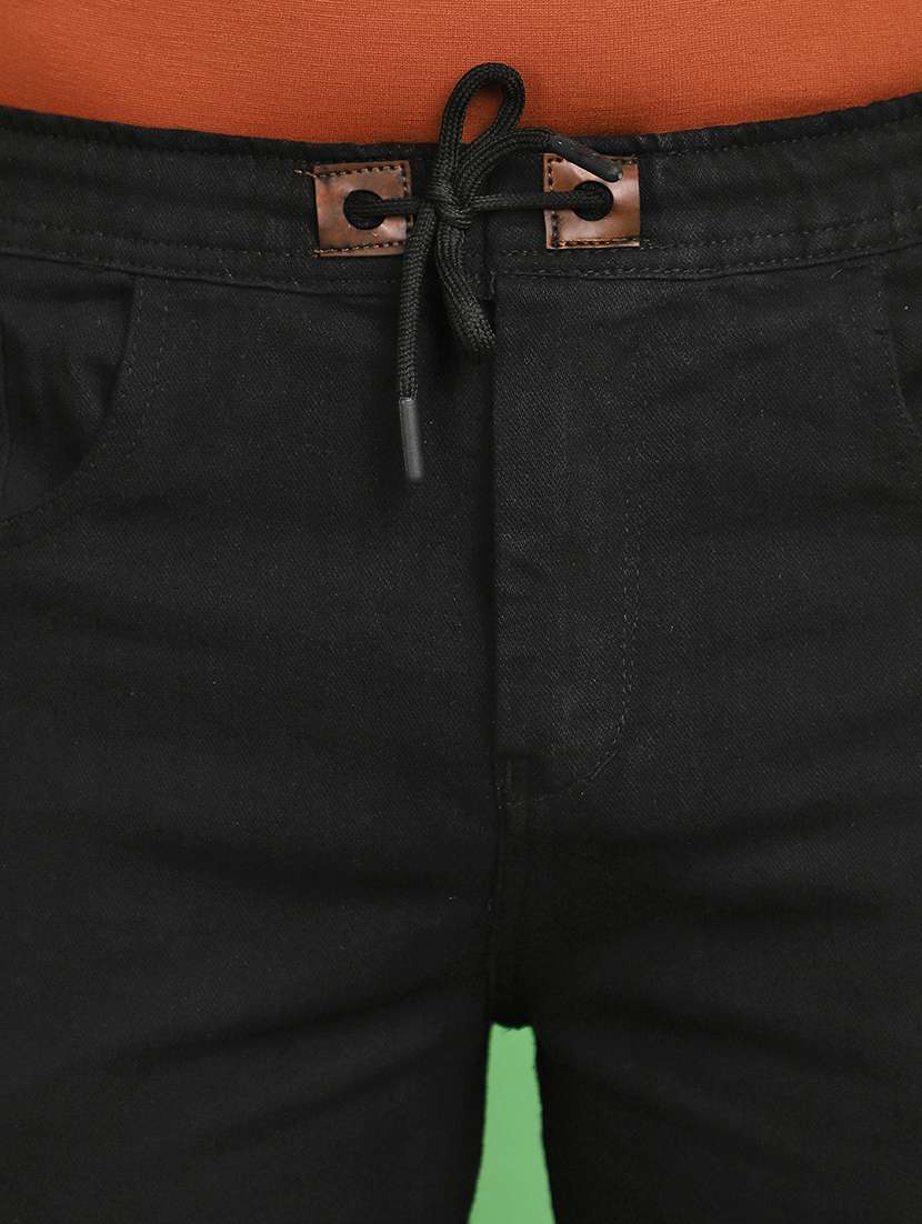 men solid mid rise jogger - 21024017 -  Standard Image - 5