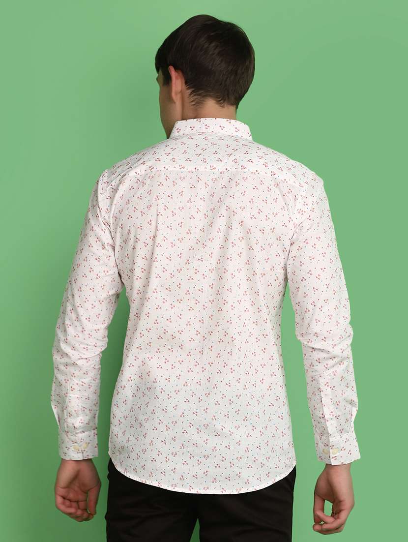 men printed poplin casual shirt - 21024047 -  Standard Image - 3