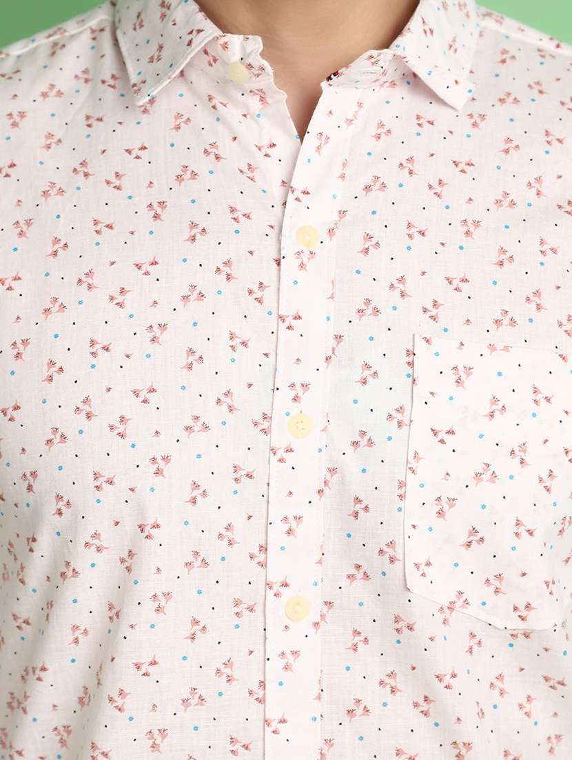 men printed poplin casual shirt - 21024047 -  Standard Image - 5