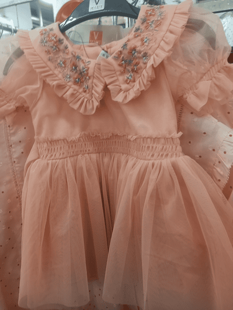 coral polyester frock - 21024094 - Standard Image - 0