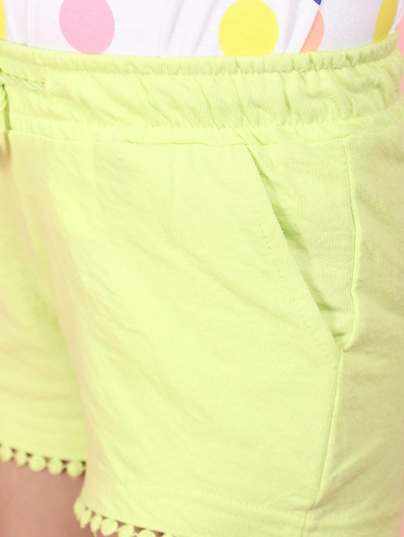 green cotton shorts - 21024439 - Standard Image - 5