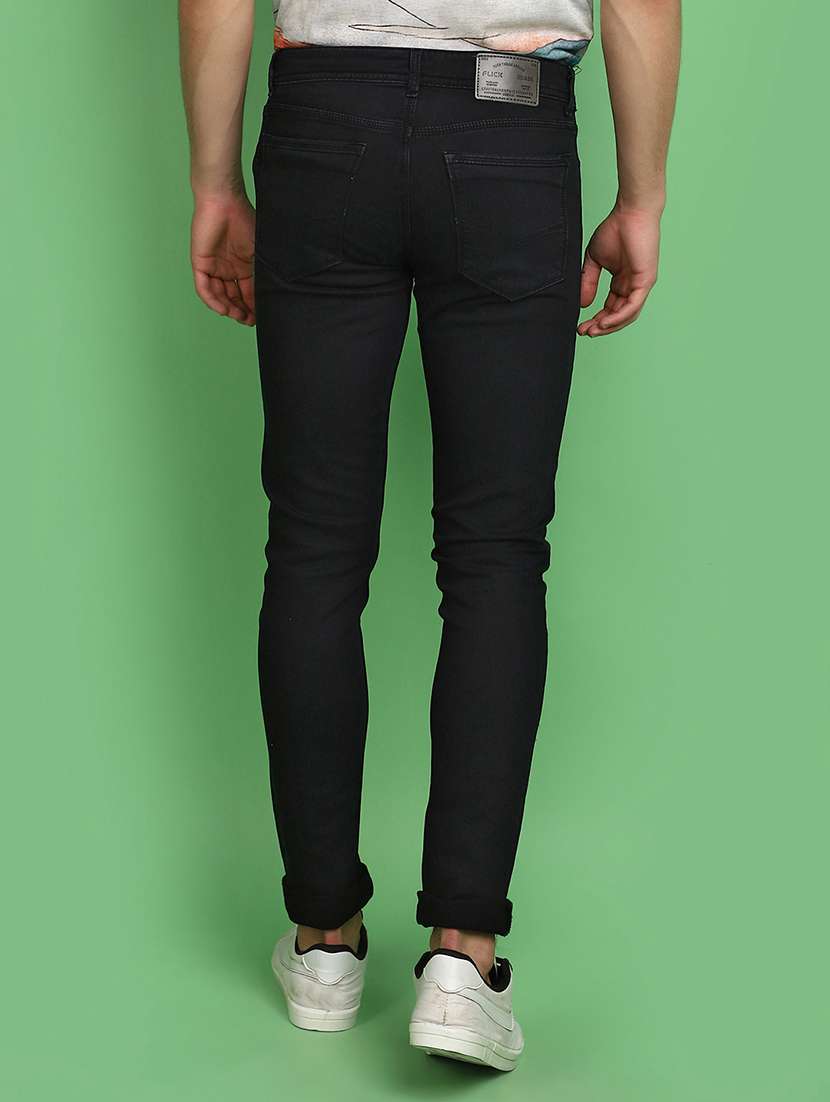 men mid rise plain jeans - 21024465 -  Standard Image - 3