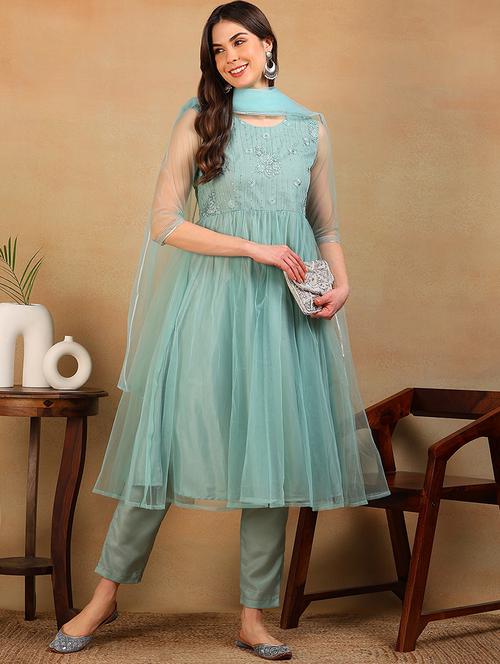 women kurta pant set with dupatta - 21024519 - Standard Image - 0
