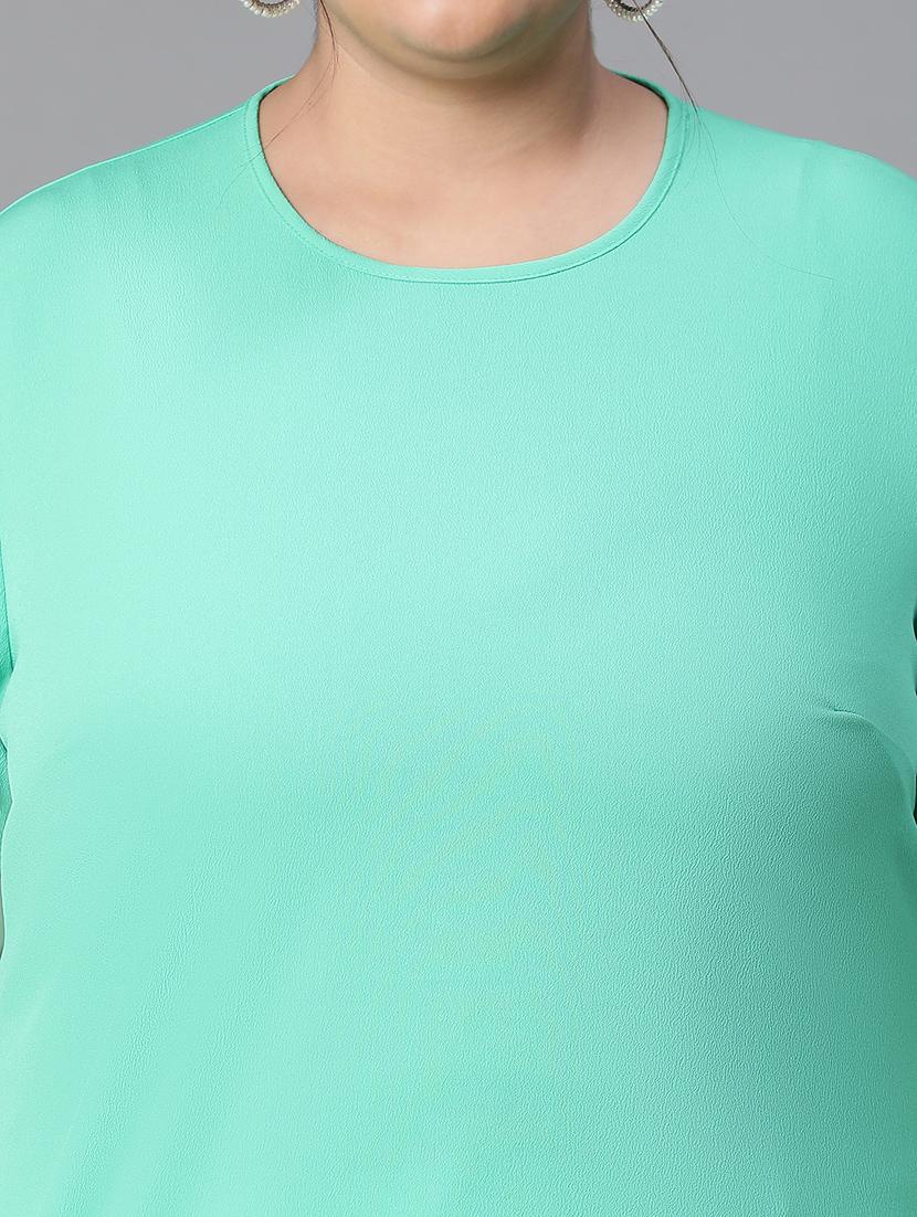 plus size women solid short sleeves top - 21024629 - Standard Image - 5