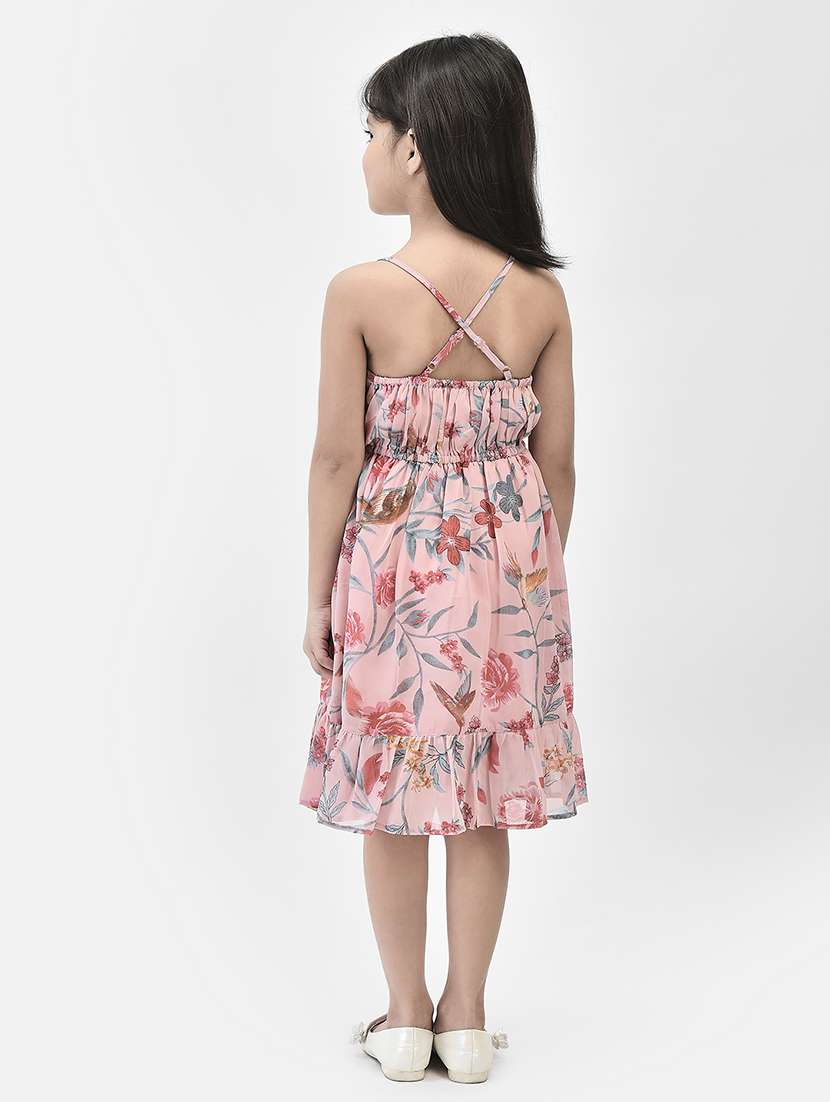 pink floral printed detailed frock - 21024680 - Standard Image - 3