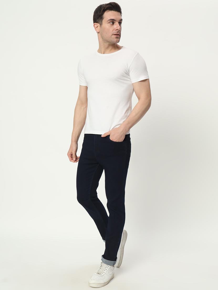 men mid rise plain denim jeans - 21025338 - Standard Image - 3