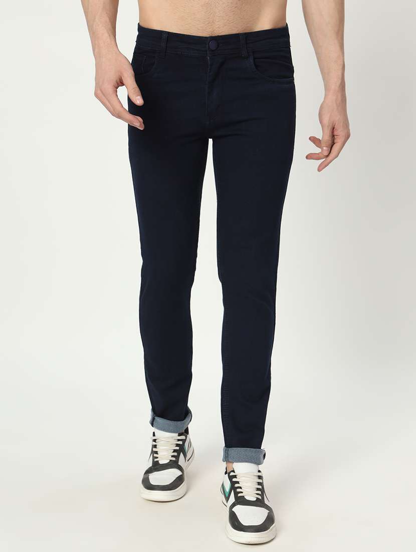 men mid rise plain denim jeans - 21025351 -  Zoom Image - 0