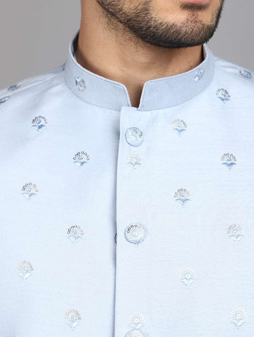 men mandarin neck nehru jacket - 21025402 -  Standard Image - 5