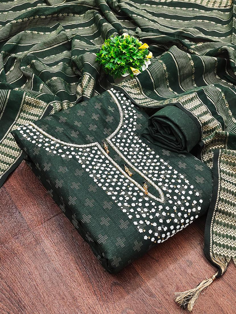 embroidered unstitched suit set - 21025737 -  Zoom Image - 0
