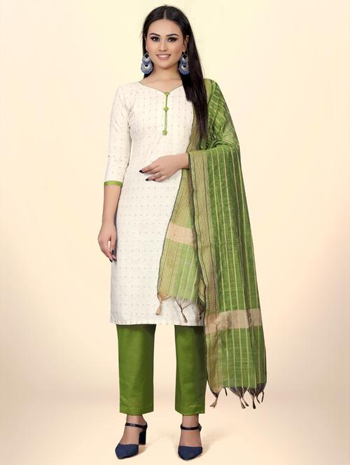 women self design semi-stitched suit set - 21026646 -  Standard Image - 0