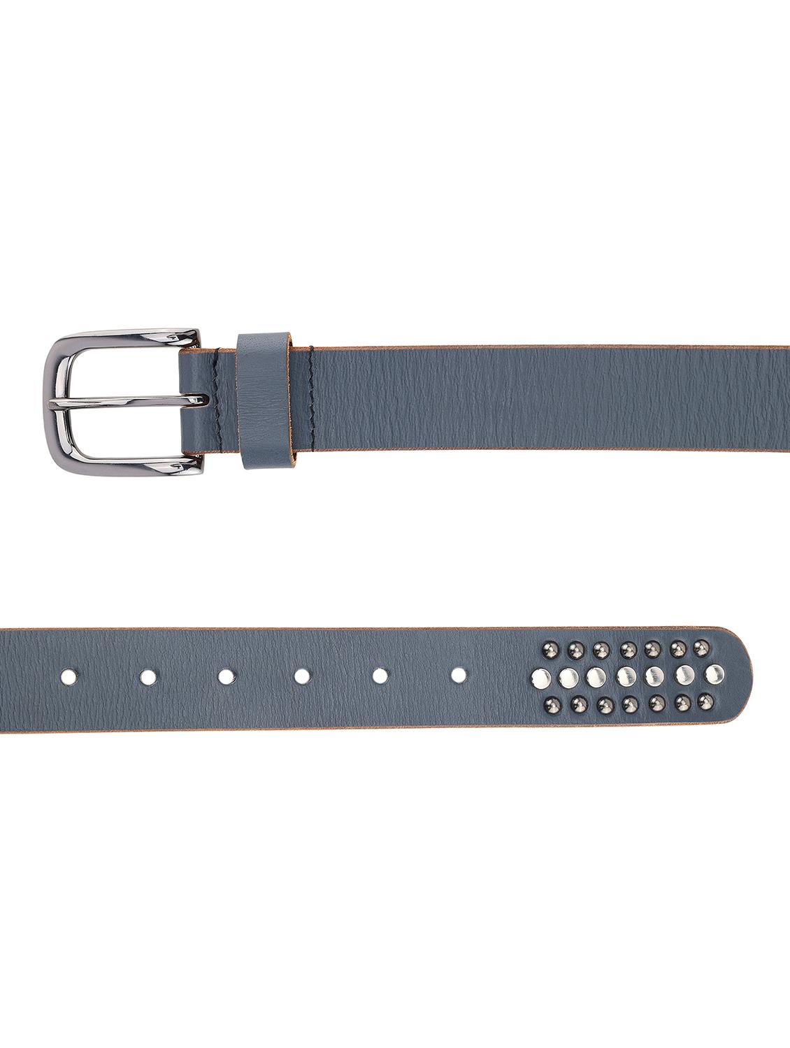 grey solid buckle belt - 21027046 - Standard Image - 5