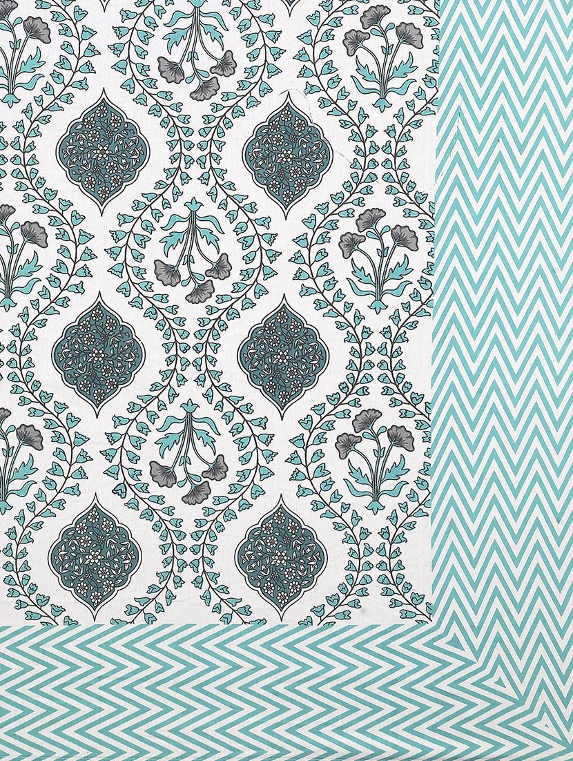 texstylers cotton floral print jaipuri 90 x 100 inches double bedsheet with 2 pillow covers - 21027144 - Standard Image - 5