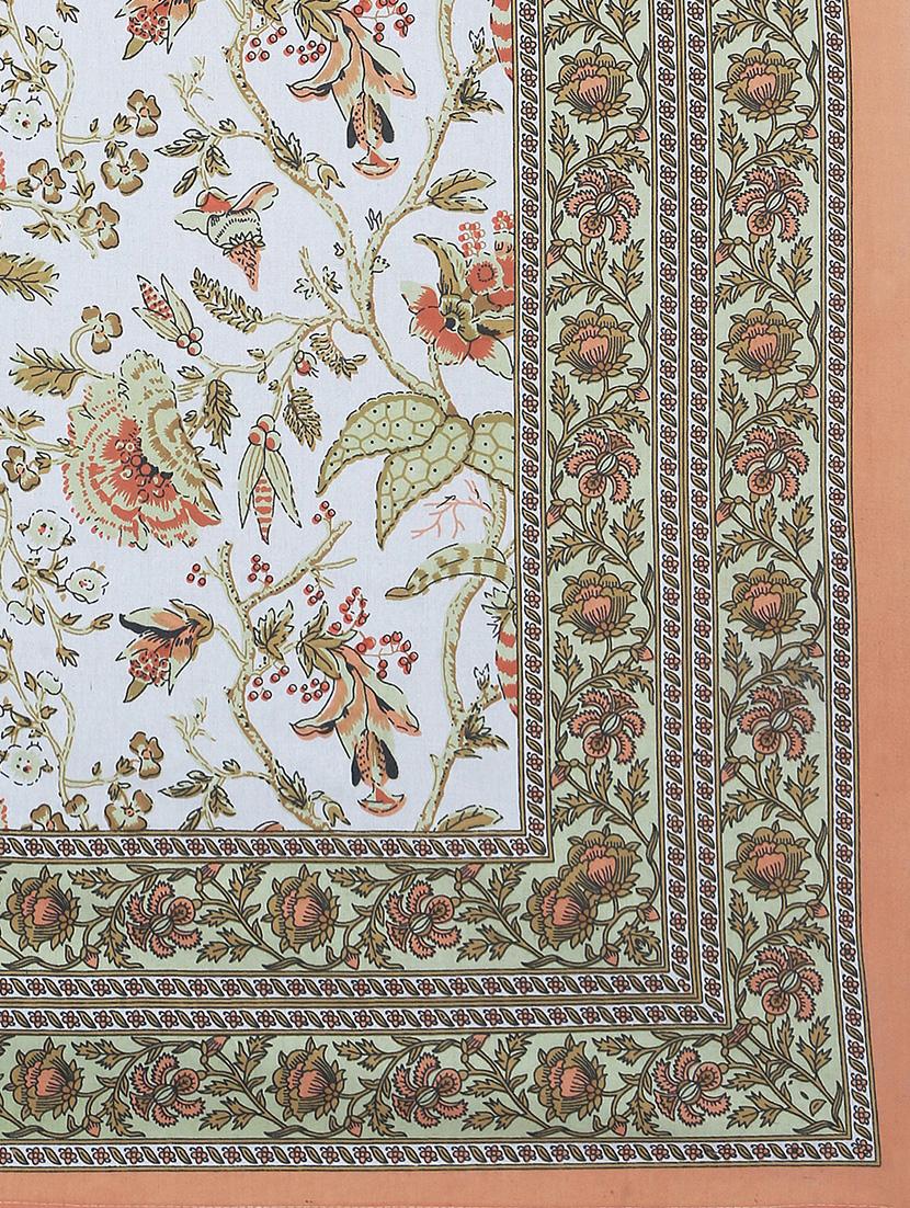 texstylers cotton floral print jaipuri 90 by 100 inches queen size bedsheet with 2 pillow covers - 21027146 - Standard Image - 5